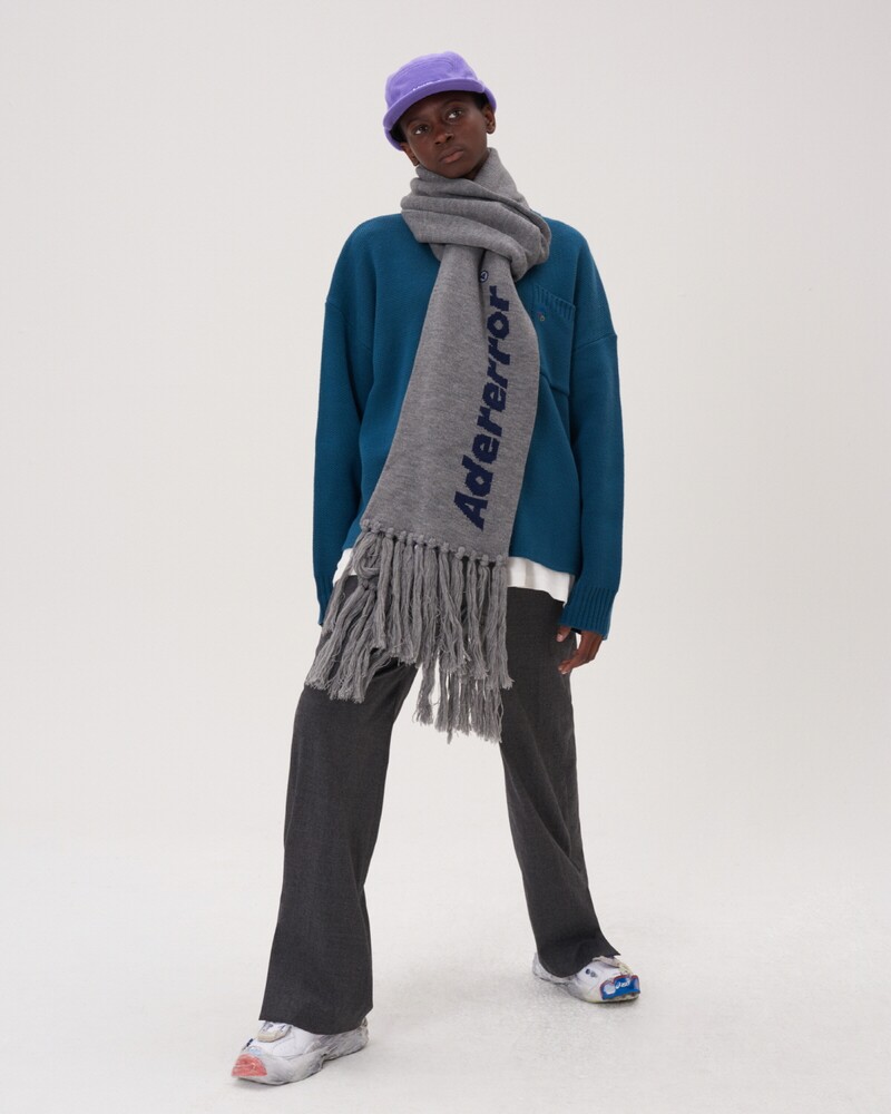 ADER ERROR아더에러]Diagonal muffler Grey